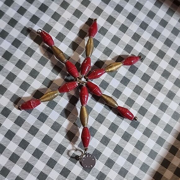 BeadforLife Star Ornament Made in Uganda - Picture 3 of 3